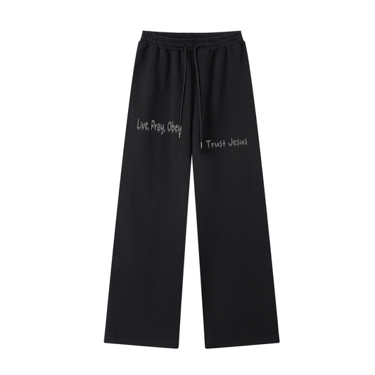 Women Essential Straight-Leg Sweatpants "Trust Jesus"