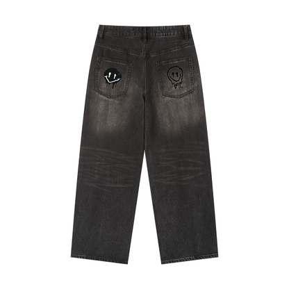 Men Vintage Wash Heavyweight Denim Jeans