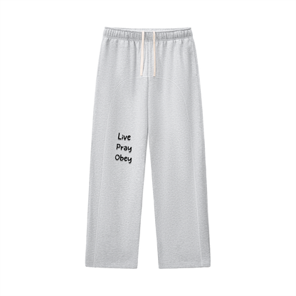 Contrast-Stitched Fleece Sweatpants
