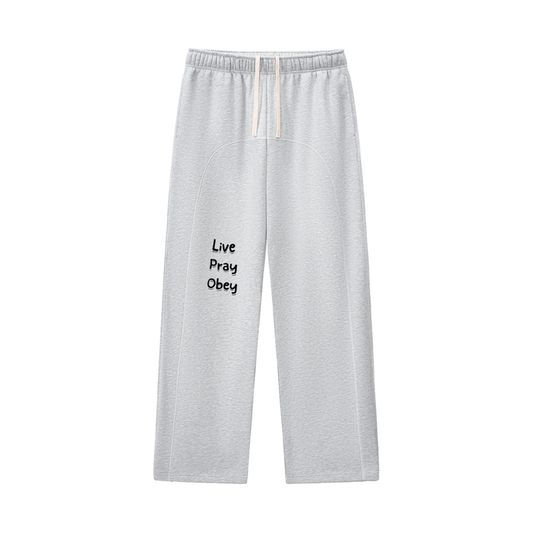 Contrast-Stitched Fleece Sweatpants