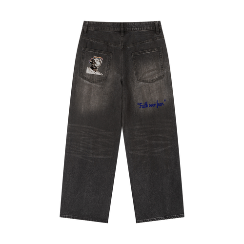 Vintage Wash Heavyweight Denim Jeans