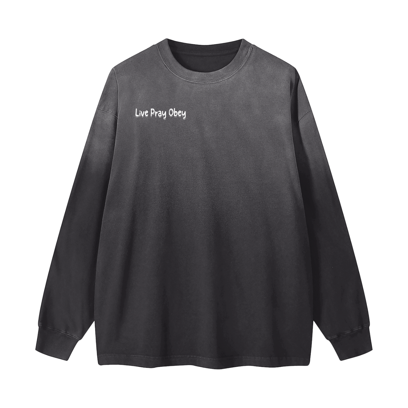 Gradient Washed Long Sleeve T-Shirt