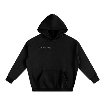 Oversize Fleeced Hoodie "Love One Another"