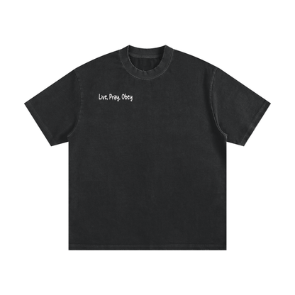 Heavyweight Vintage Washed Frayed T-Shirt