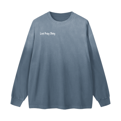 Gradient Washed Long Sleeve T-Shirt