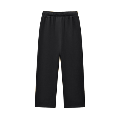 Contrast-Stitched Fleece Sweatpants "Live, Pray, Obey"