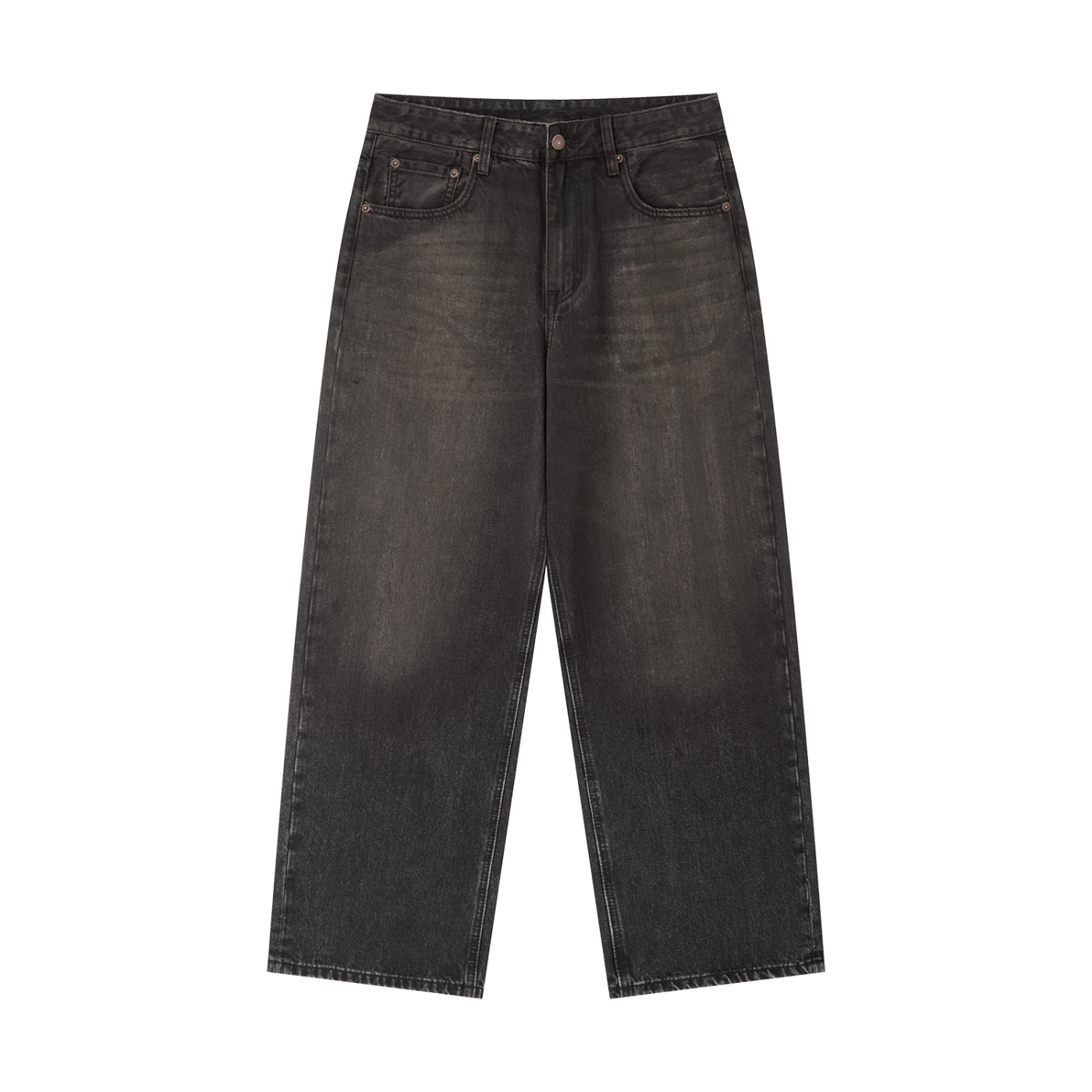 Men Vintage Wash Heavyweight Denim Jeans