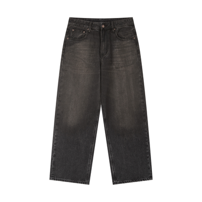Men Vintage Wash Heavyweight Denim Jeans
