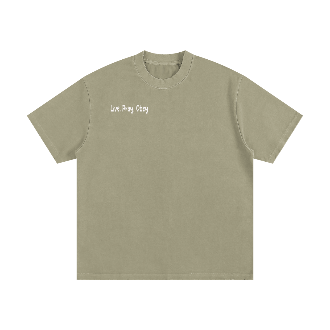 Heavyweight Vintage Washed Frayed T-Shirt