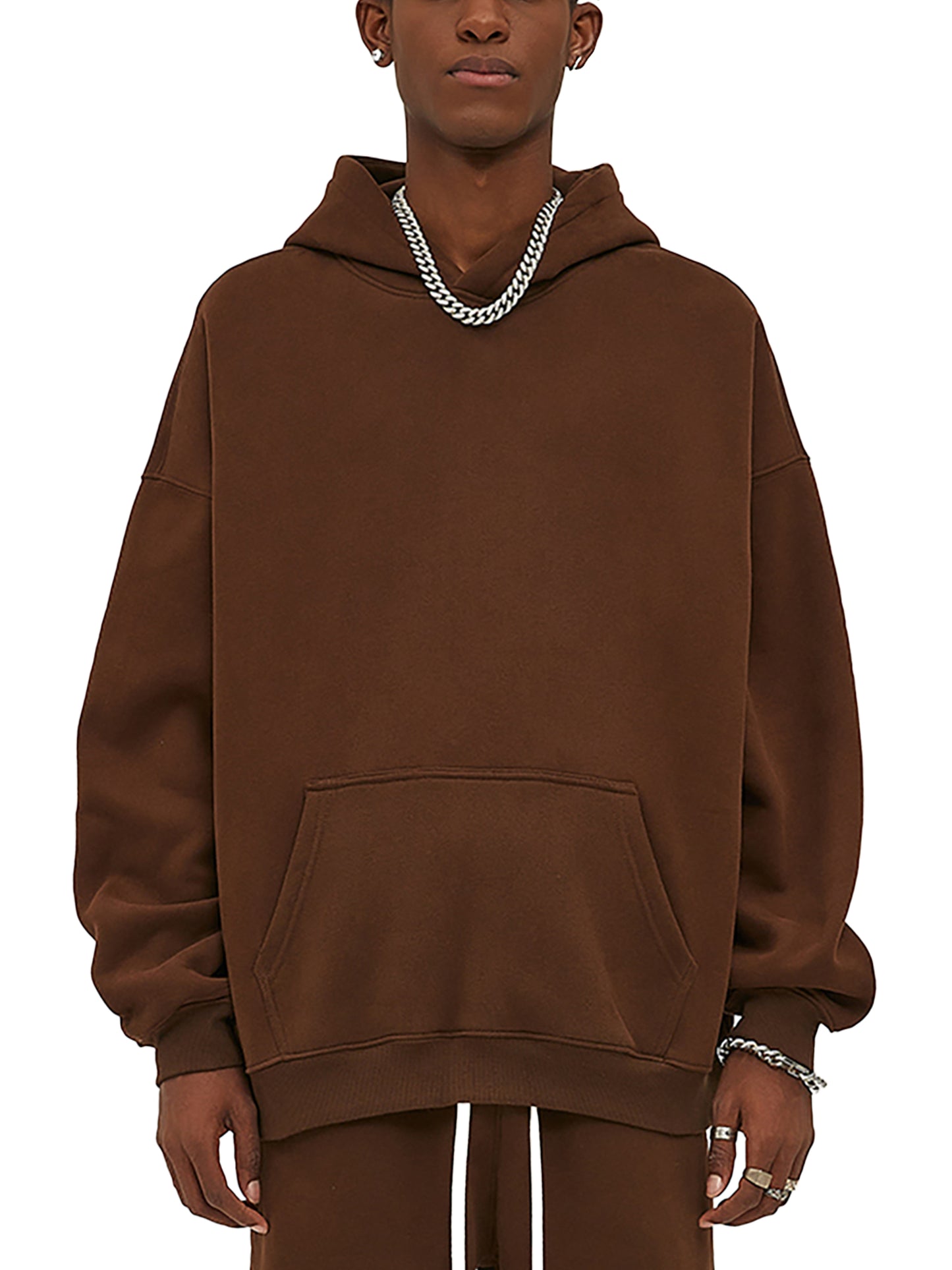 Oversize Fleeced Hoodie "Love One Another"