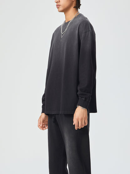 Gradient Washed Long Sleeve T-Shirt