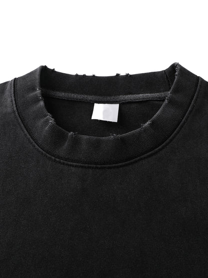 Heavyweight Vintage Washed Frayed T-Shirt
