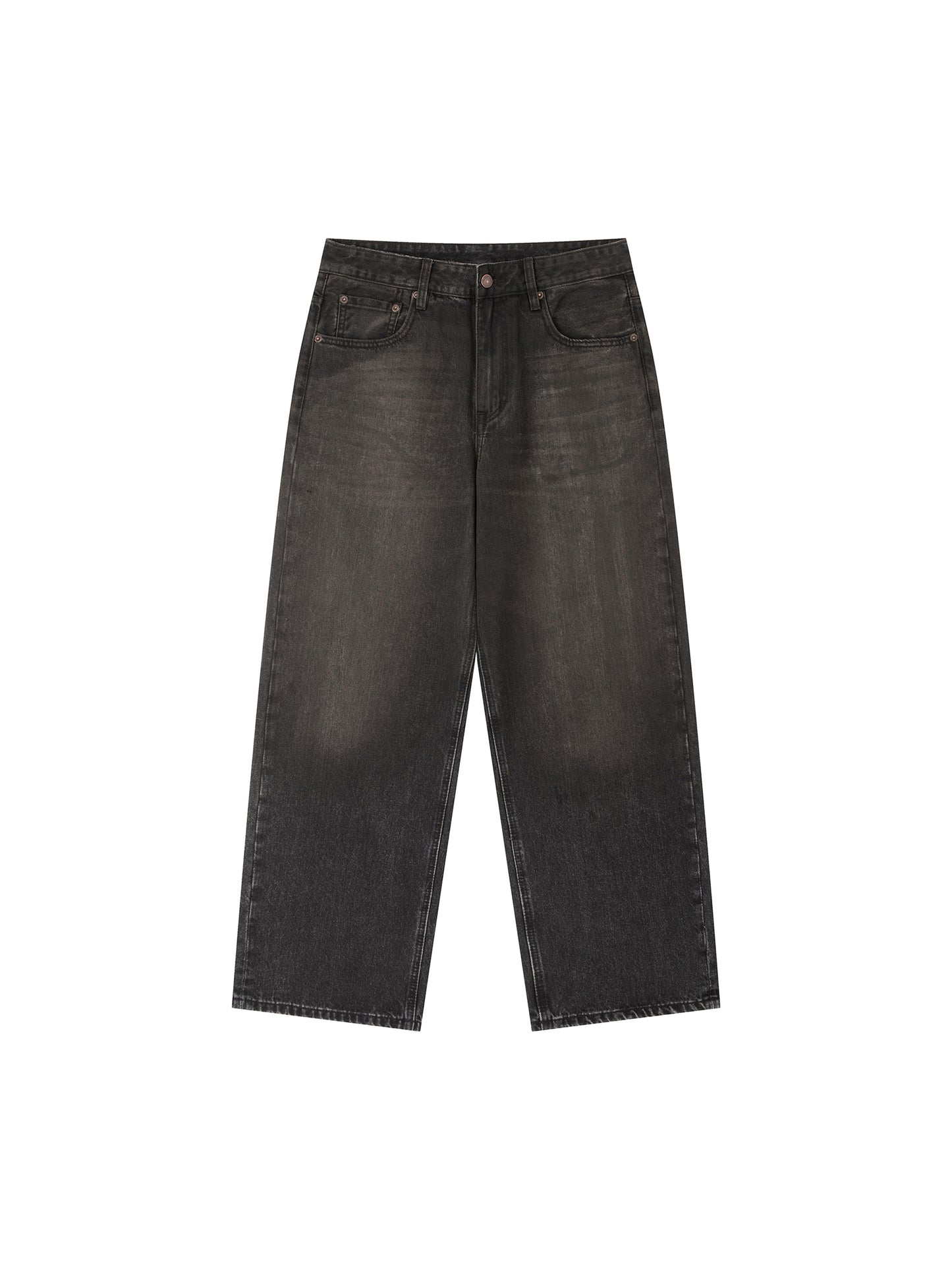 Men Vintage Wash Heavyweight Denim Jeans